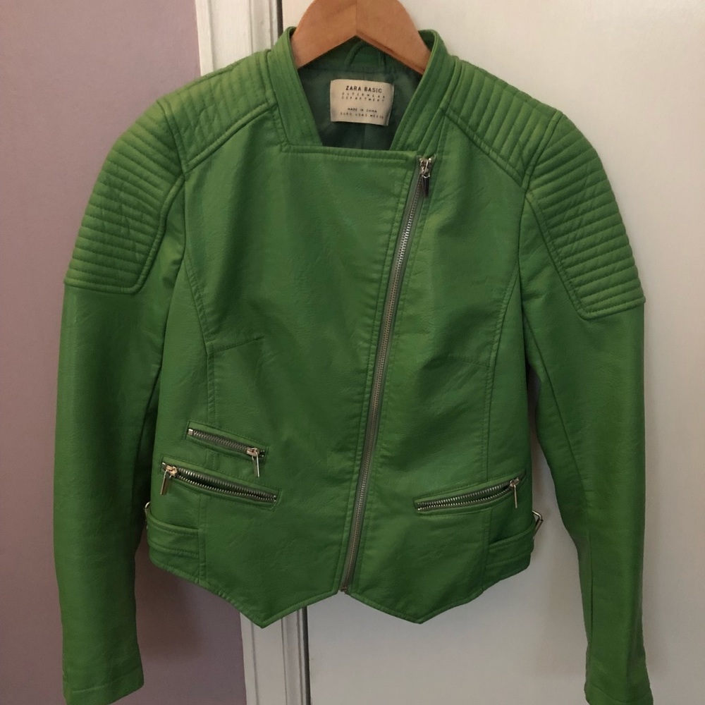 Green Moto Jacket